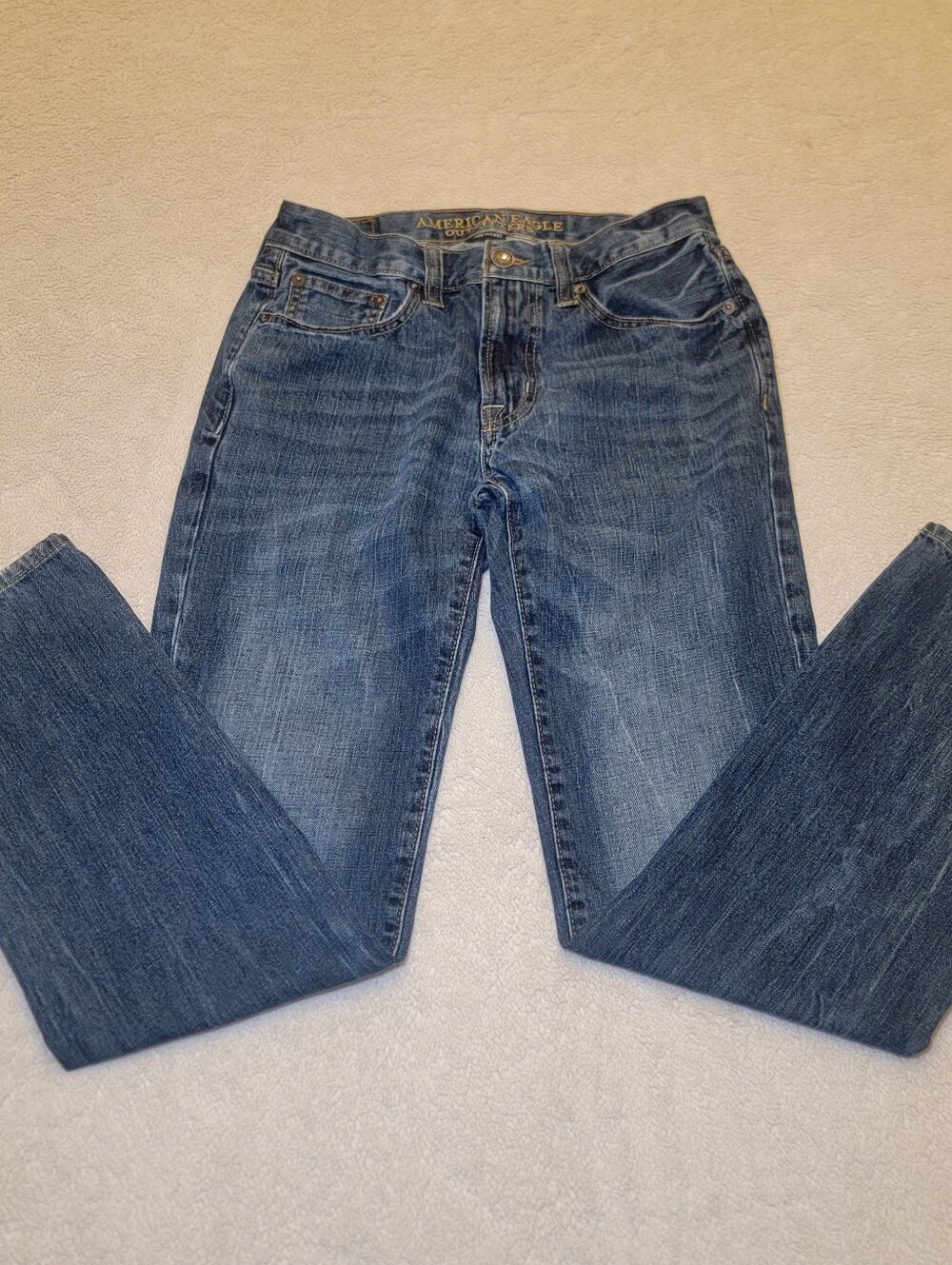 American Eagle Mens Jeans 30x34 Slim Straight Medium Wash Denim